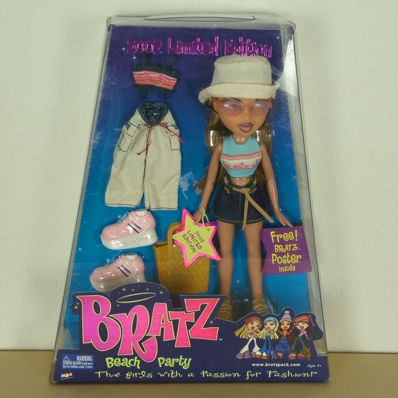 Bratz Beach Party Yasmin Doll 2002 Limited Edition NIB MGA Free Poster Vintage - Picture 12 of 12